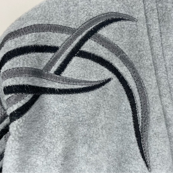 Vintage Bob Mackie Wearable Art Cardigan Sweater Gray Black Embroidered XL - Picture 3 of 14